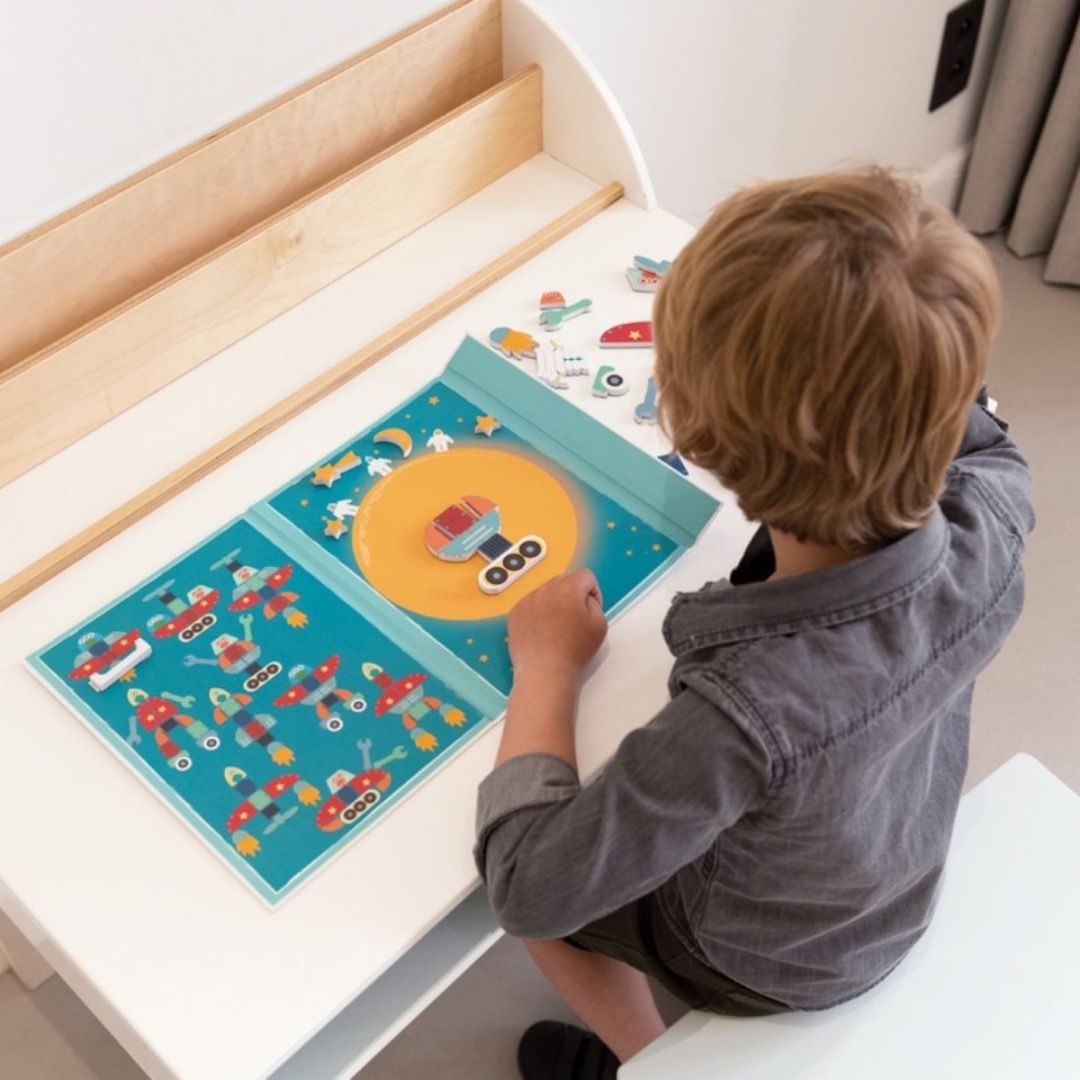 Bog Lær Med Magneter Rummet Kreativ Leg - Scratch Babybøger  - 5414561822943
